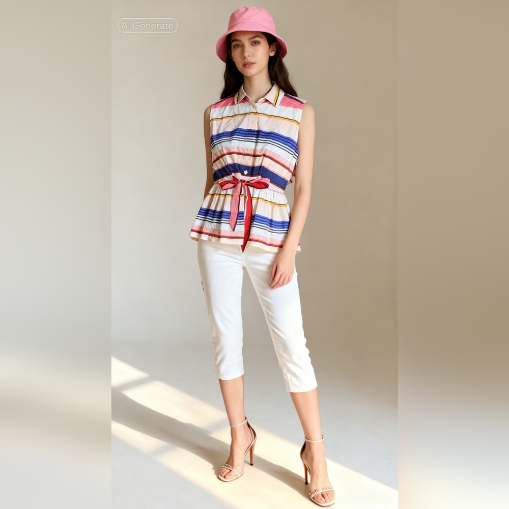 Kate Spade Multicolor Striped Top